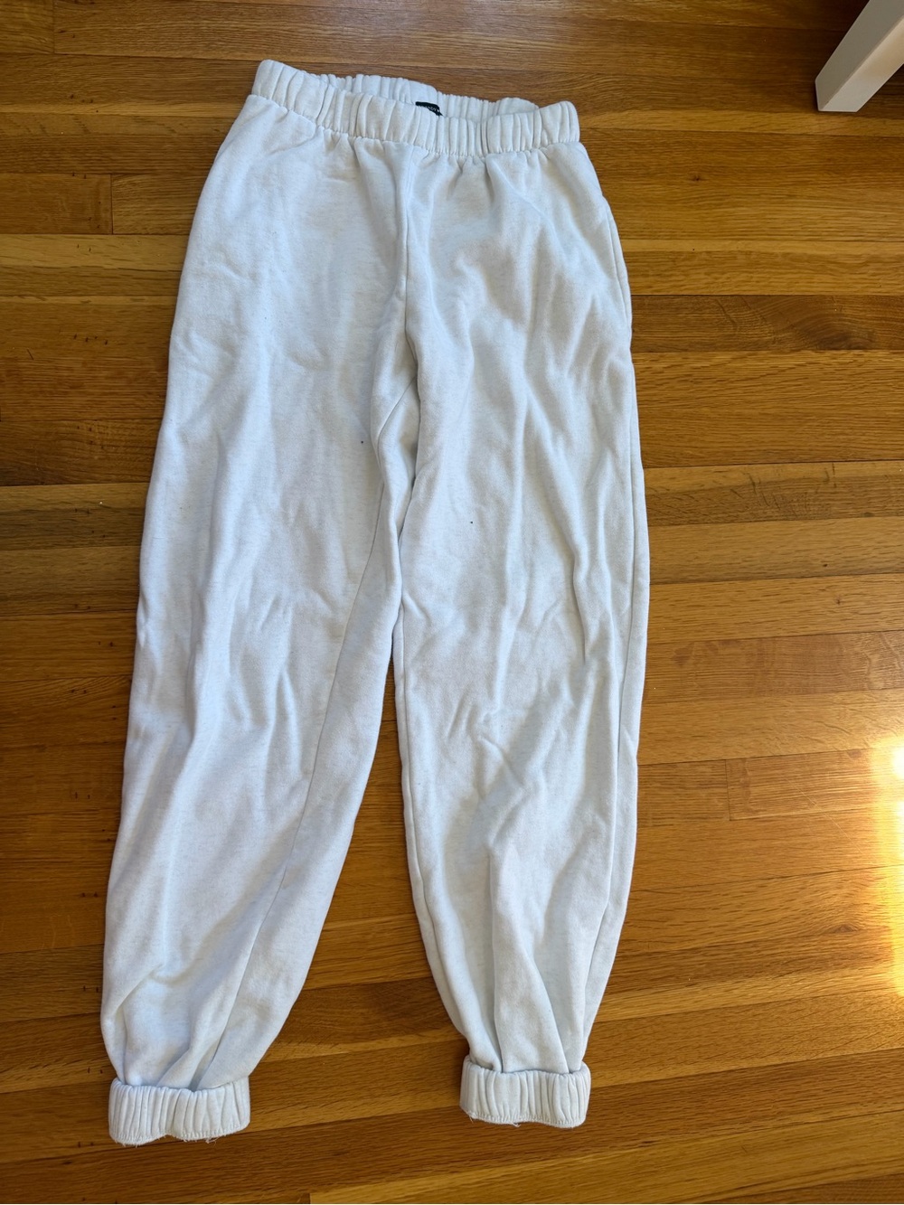 Brandy Melville Off-White Fleece-Lined Sweatpants